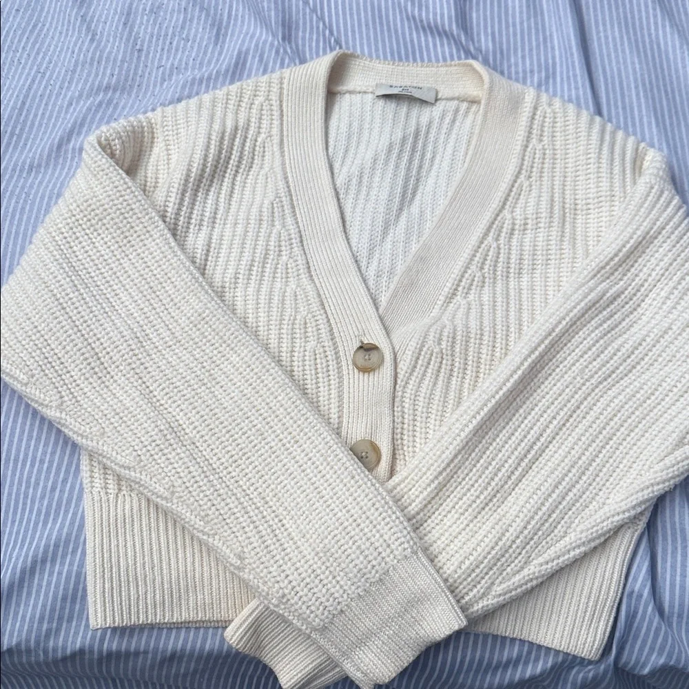 Aritzia Cream Cardigan Sweater - Picture 1 of 4